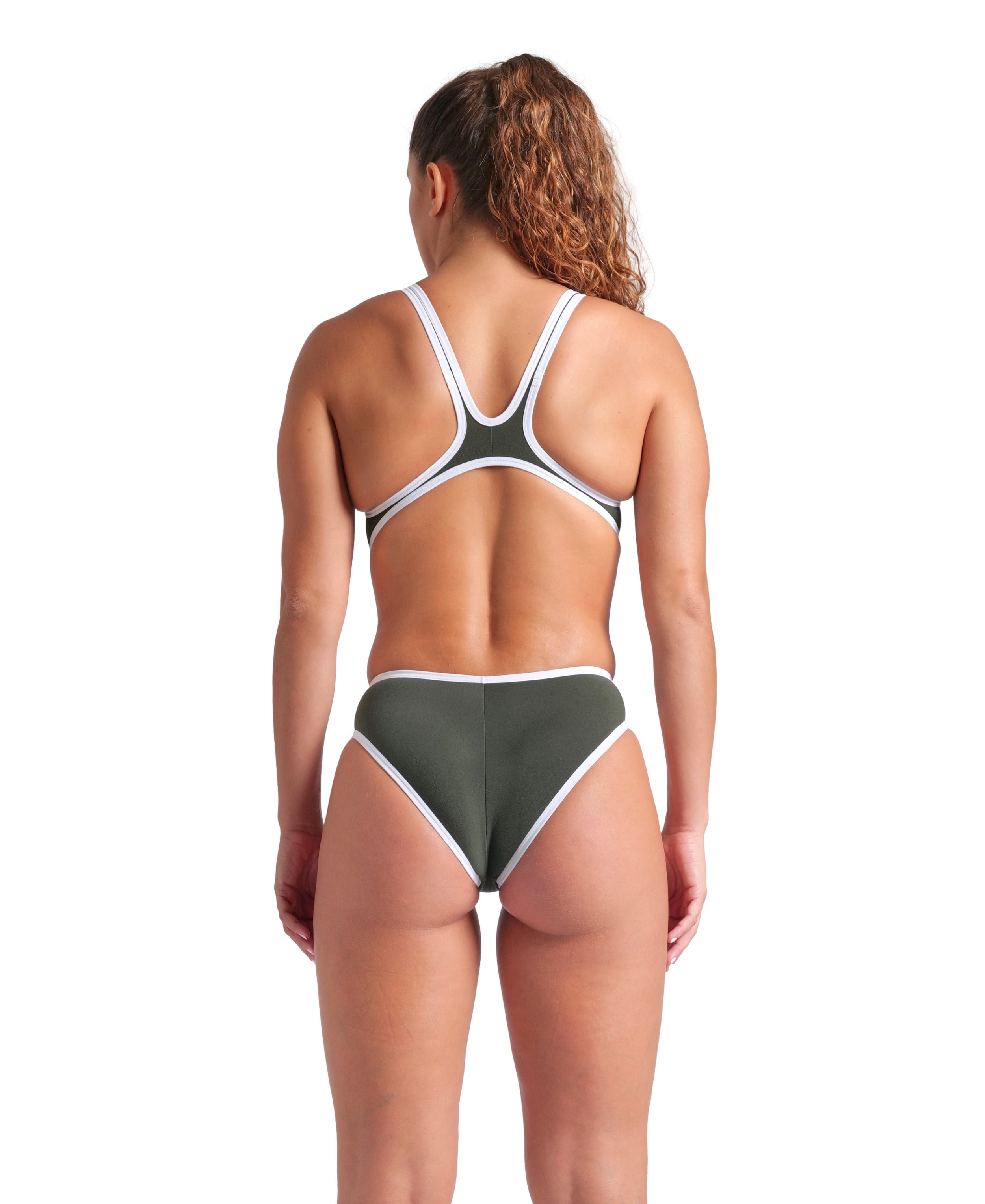 ARENA Woman One Piece ONE BIGLOGO 001198 611 Dark Sage-White ARENA Woman One Piece ONE BIGLOGO 001198 611 Dark Sage-White