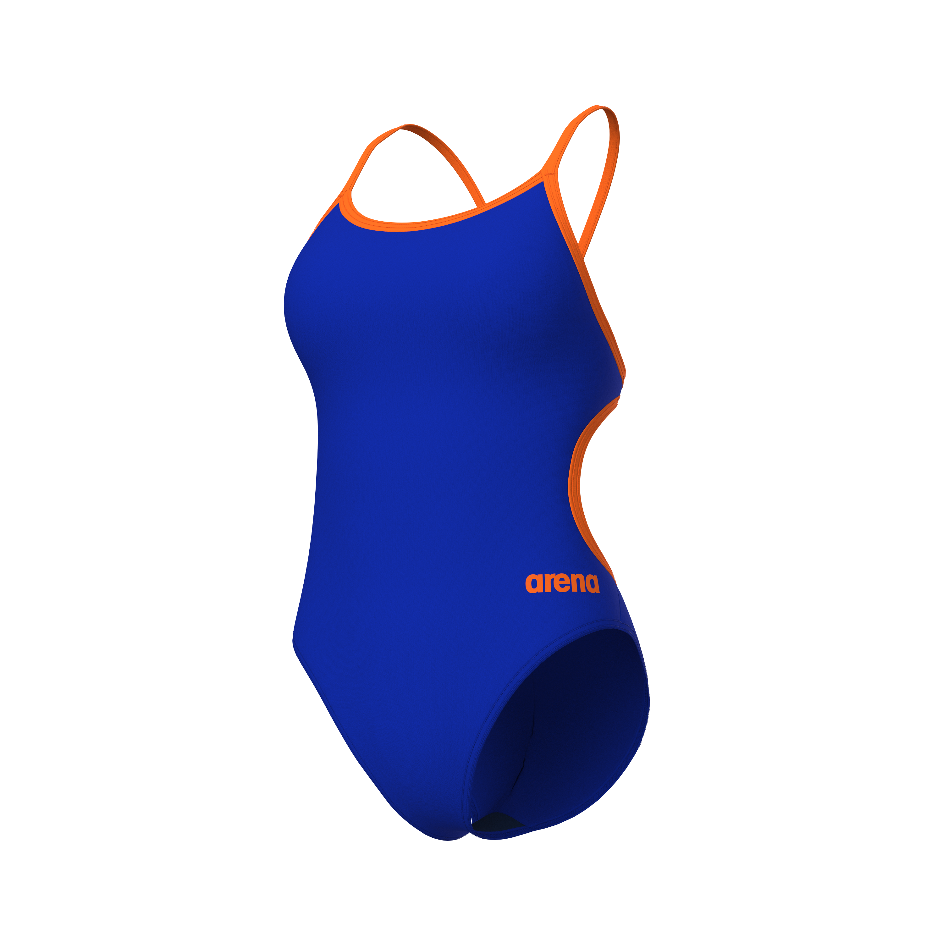 ARENA WOMEN'S Swimsuit Lace Back Solid Neon Blue Team Orange 004651 833 ARENA WOMEN'S Swimsuit Lace Back Solid Neon Blue Team Orange 004651 833