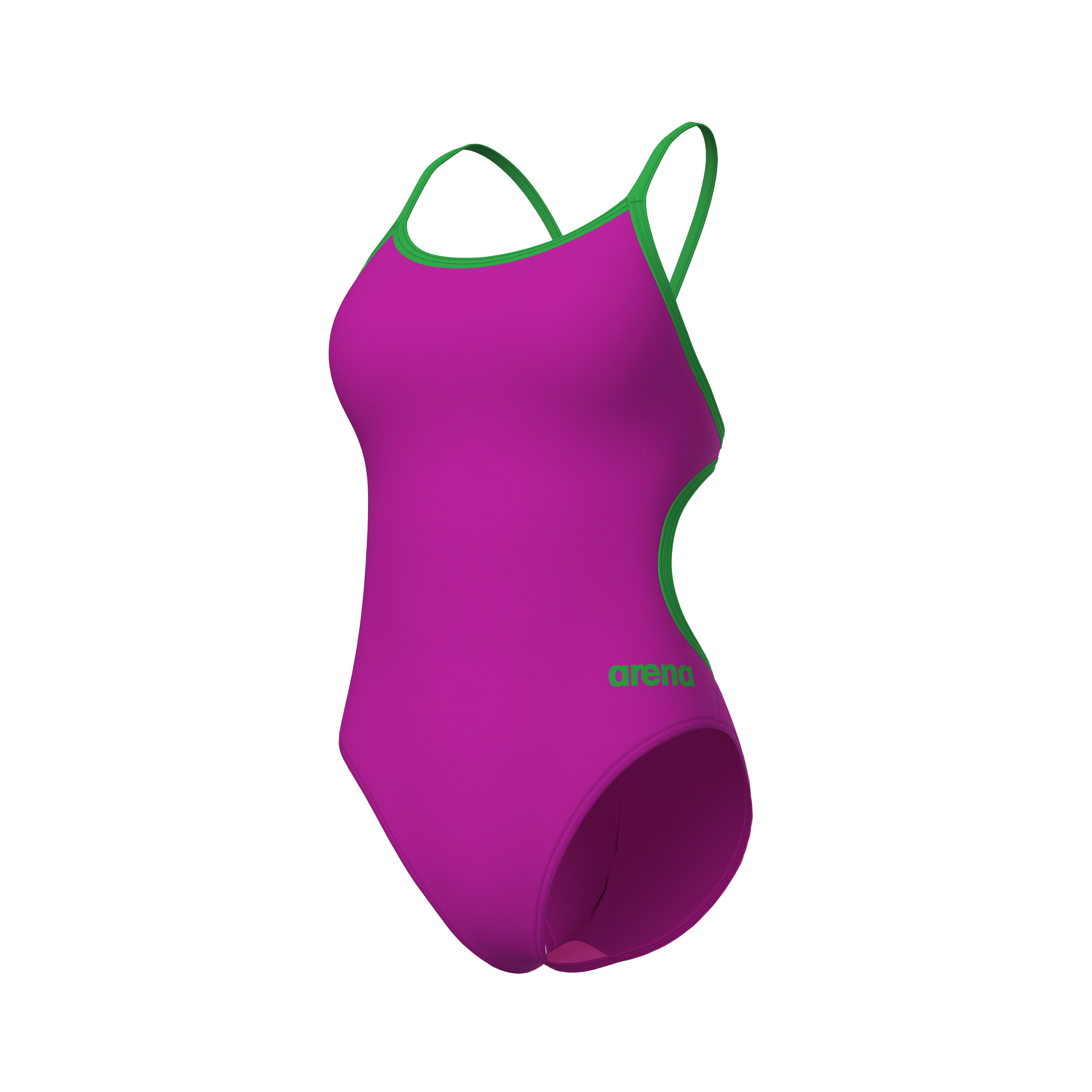 ARENA WOMEN'S Swimsuit Lace Back Solid Very Fucsia Team Green 004651 966 ARENA WOMEN'S Swimsuit Lace Back Solid Very Fucsia Team Green 004651 966