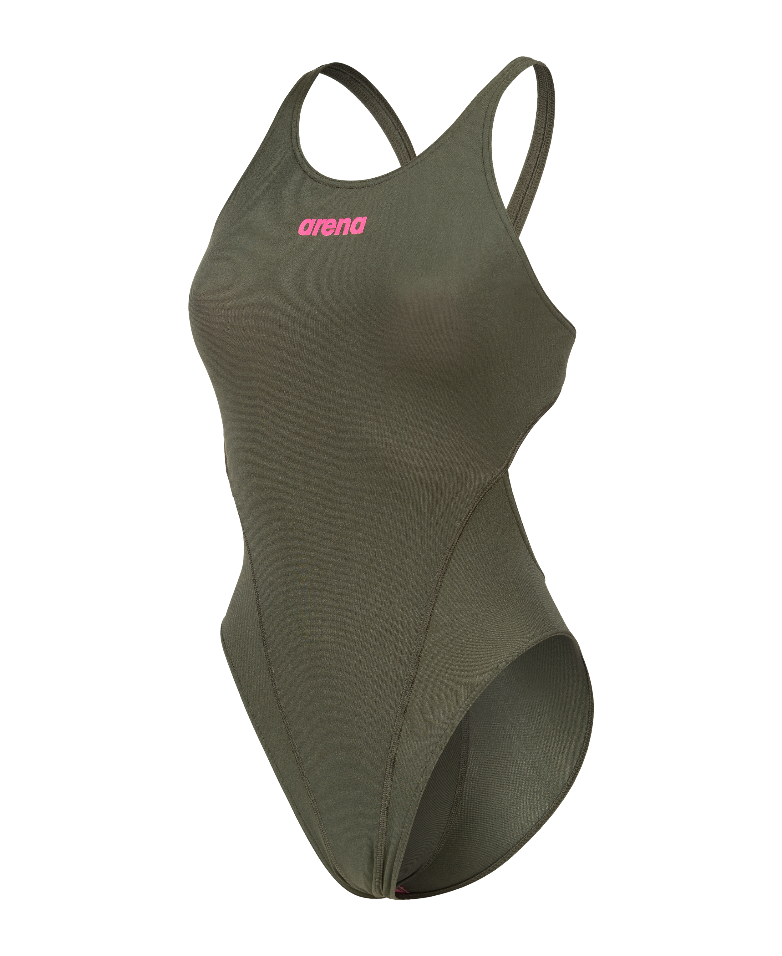 ARENA Women s Team Swimsuit Tech Solid Dark Sage Shocking Pink 004763 609 ARENA Women s Team Swimsuit Tech Solid Dark Sage Shocking Pink 004763 609