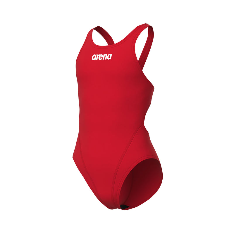 ARENA Girls's Team Swim TECH SOLID Red-White 004764 450