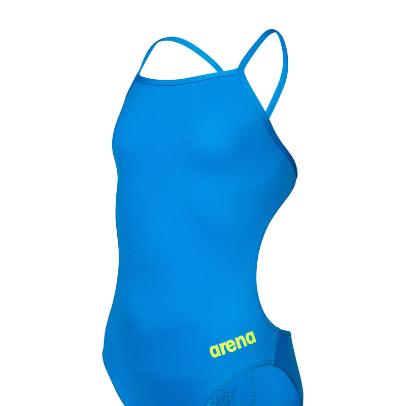 ARENA Girl One-Piece TEAM CHALLENGE SOLID Blue River Artic Lime 004765 860