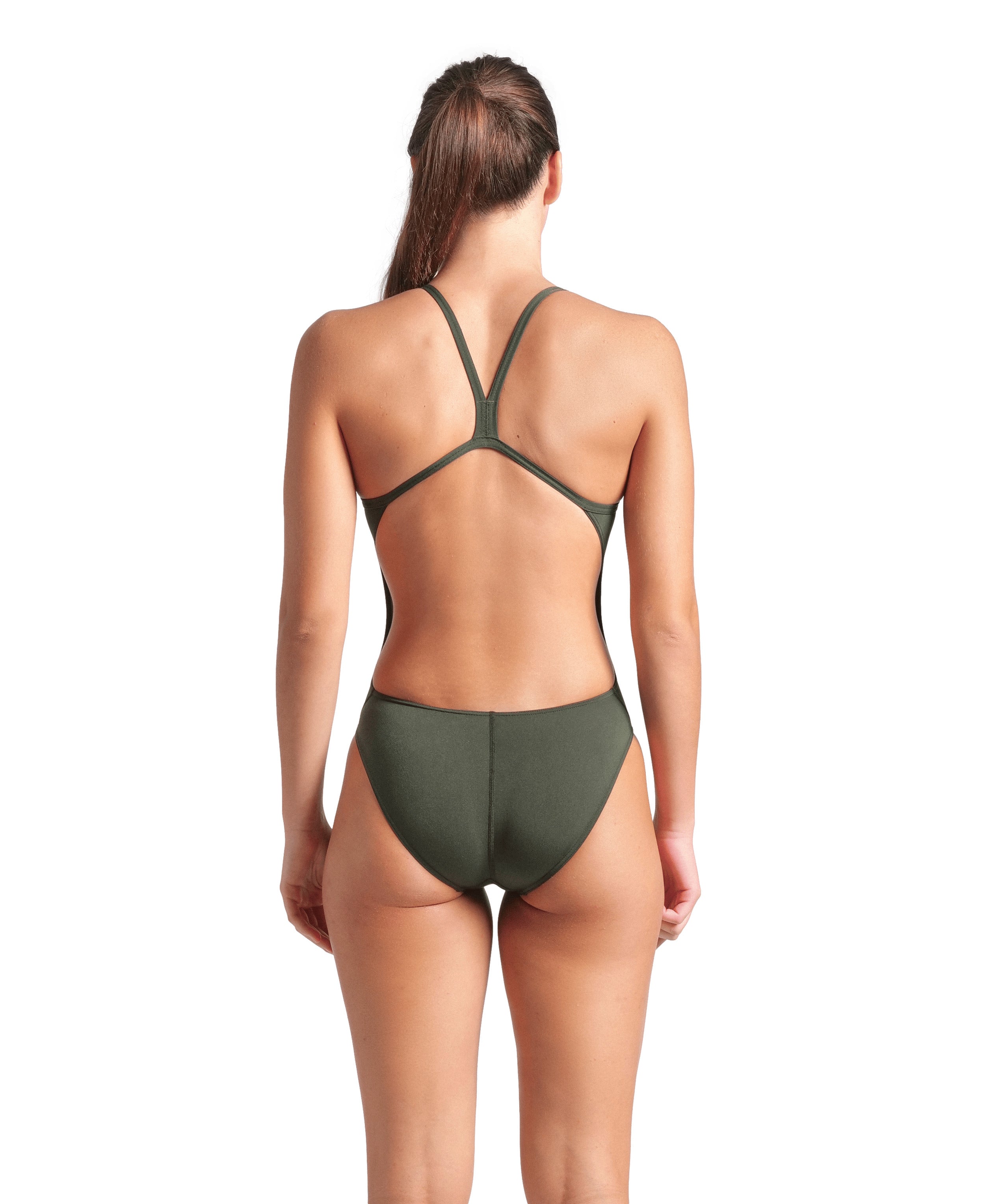 ARENA WOMEN'S TEAM Swimsuit Swim TECH Solid Dark Sage-White 004766 660 ARENA WOMEN'S TEAM Swimsuit Swim TECH Solid Dark Sage-White 004766 660