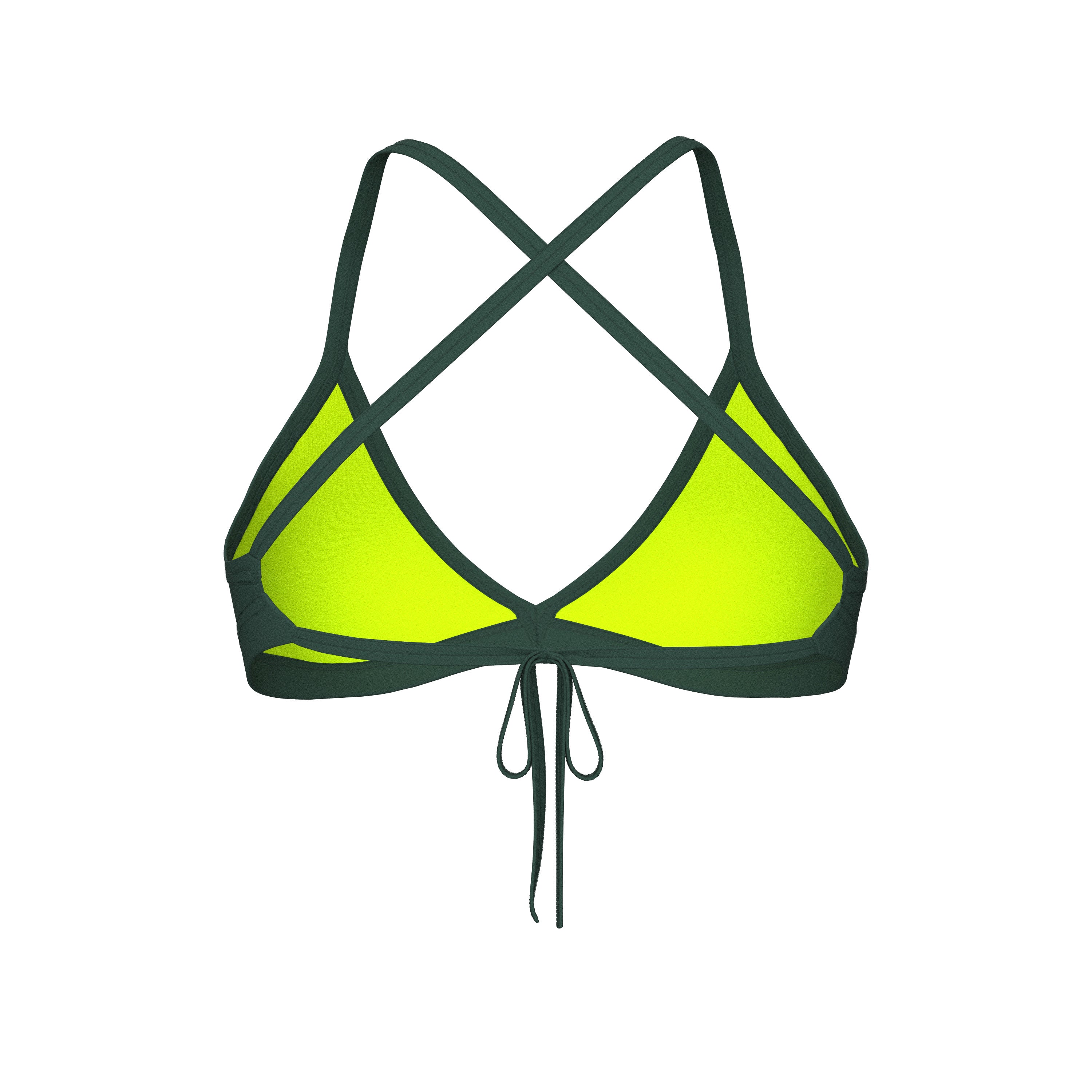 Arena Tie Back Solid donna Swim Top 004768 660 Dark Sage White Arena Tie Back Solid donna Swim Top 004768 660 Dark Sage White