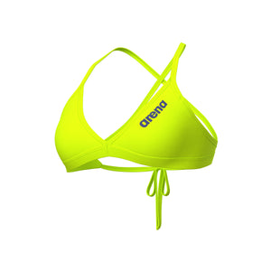 Arena Tie Back Solid donna Swim Top 004768 688 Artic Lime Future Dusk