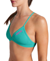 Arena Tie Back Solid donna Swim Top 004768 890 Water Shocking Pink