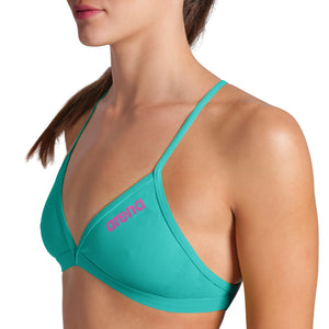 Arena Tie Back Solid donna Swim Top 004768 890 Water Shocking Pink