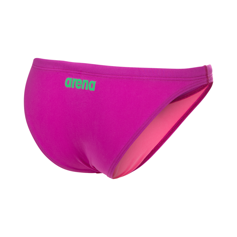 ARENA Team Swim Bottom Solid Donna Very Fuchsia Team Green 004769 906