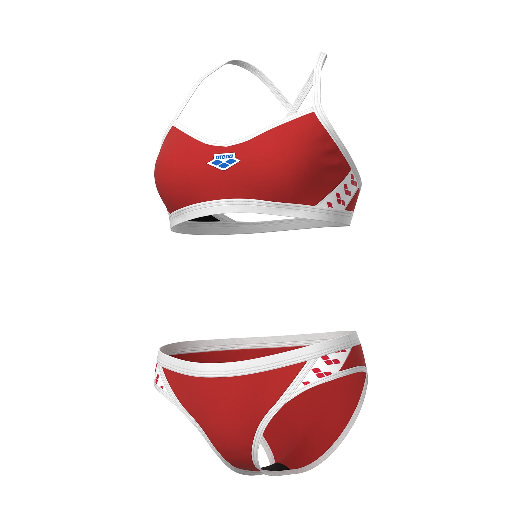 Arena Icons Bikini Solid Cross Back Womens 005037 401 Red-White Bikini donna solid ARENA rosso