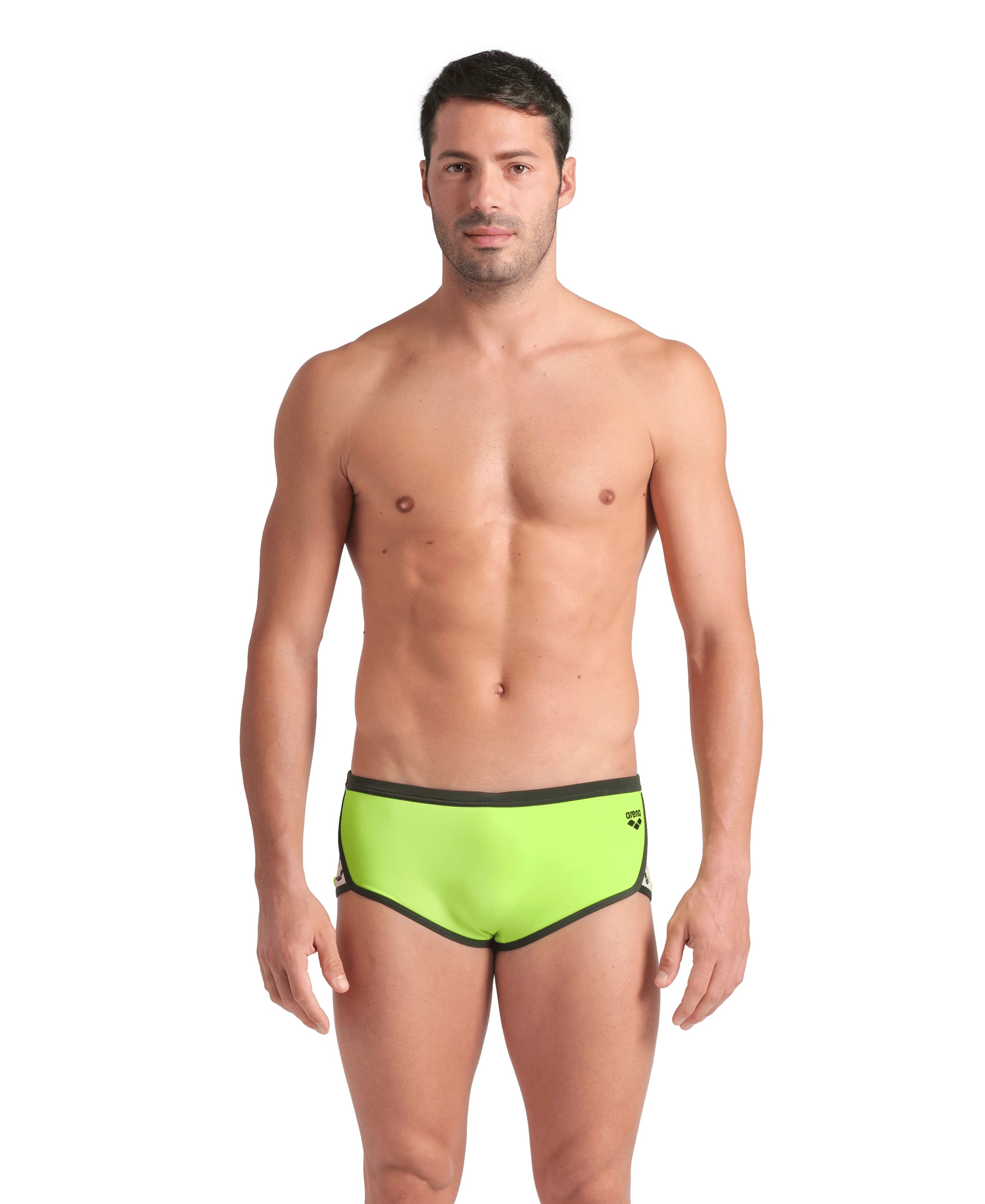 ARENA Man Low Waist Short ICONS SWIM SOLID Artic Lime Dark Sage 005046 660 ARENA Man Low Waist Short ICONS SWIM SOLID Artic Lime Dark Sage 005046 660
