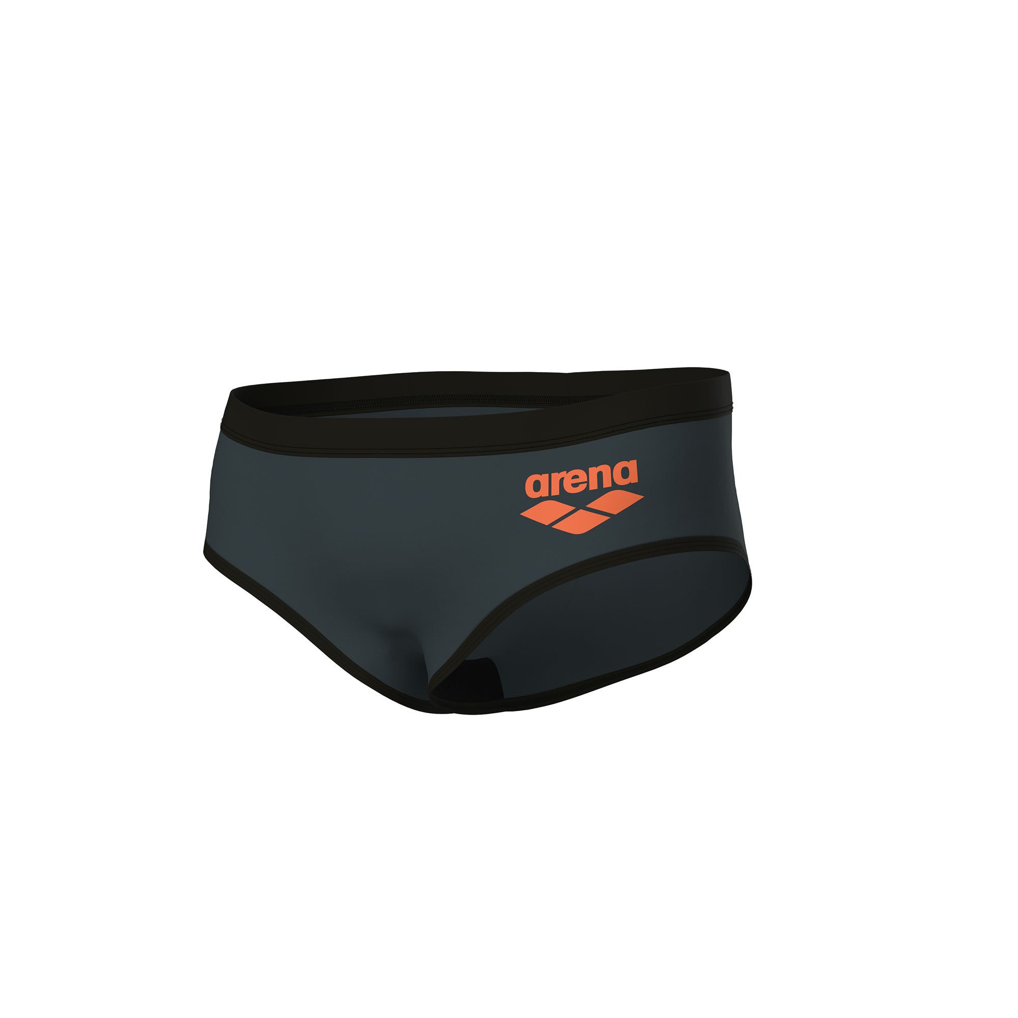 ARENA Men One 12 cm Swim Briefs Big Logo Asphalt Black 005914 551 ARENA Men One 12 cm Swim Briefs Big Logo Asphalt Black 005914 551