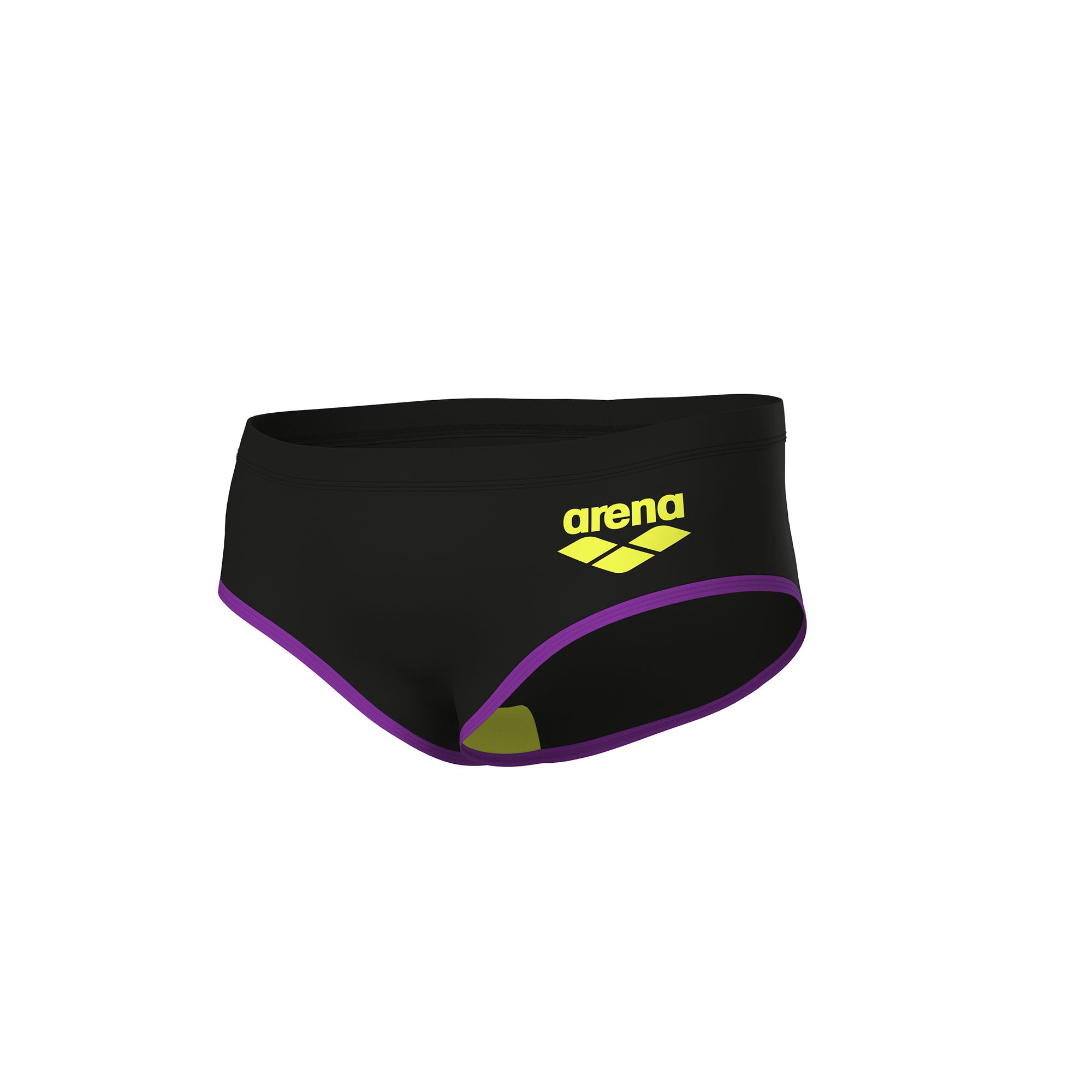ARENA Men One 12 cm Swim Briefs Big Logo Black Purple 005914 593 ARENA Men One 12 cm Swim Briefs Big Logo Black Purple 005914 593
