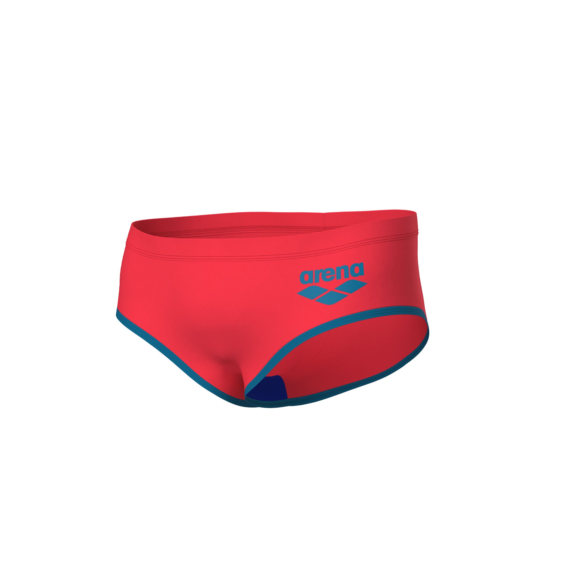 ARENA Men One Low Waist Short Big Logo Bright Coral Blue Cosmo 008549 980 ARENA Men One Low Waist Short Big Logo Bright Coral Blue Cosmo 008549 980