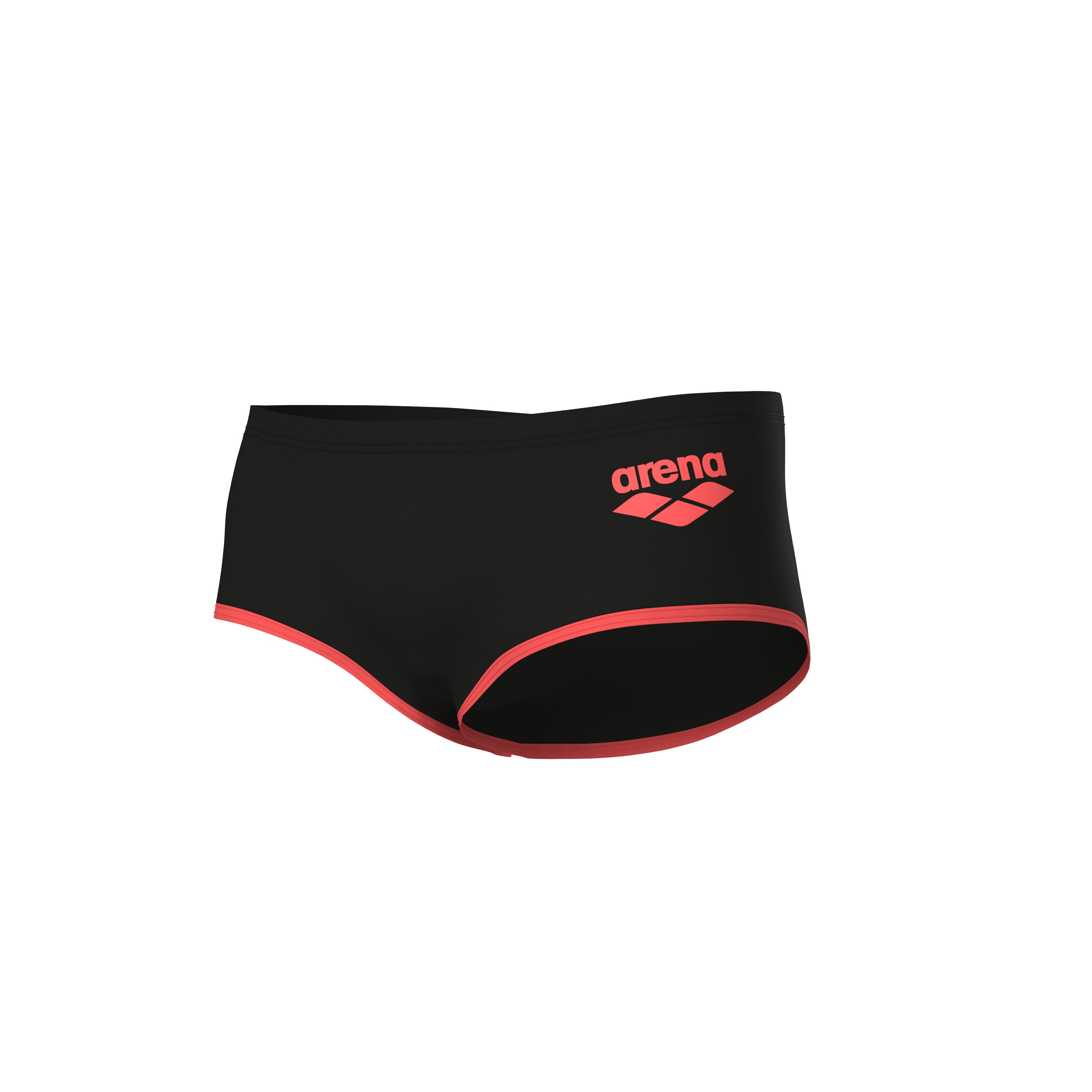 ARENA Men One Low Waist Short Big Logo Black Fluo Red 008549 559 ARENA Men One Low Waist Short Big Logo Black Fluo Red 008549 559