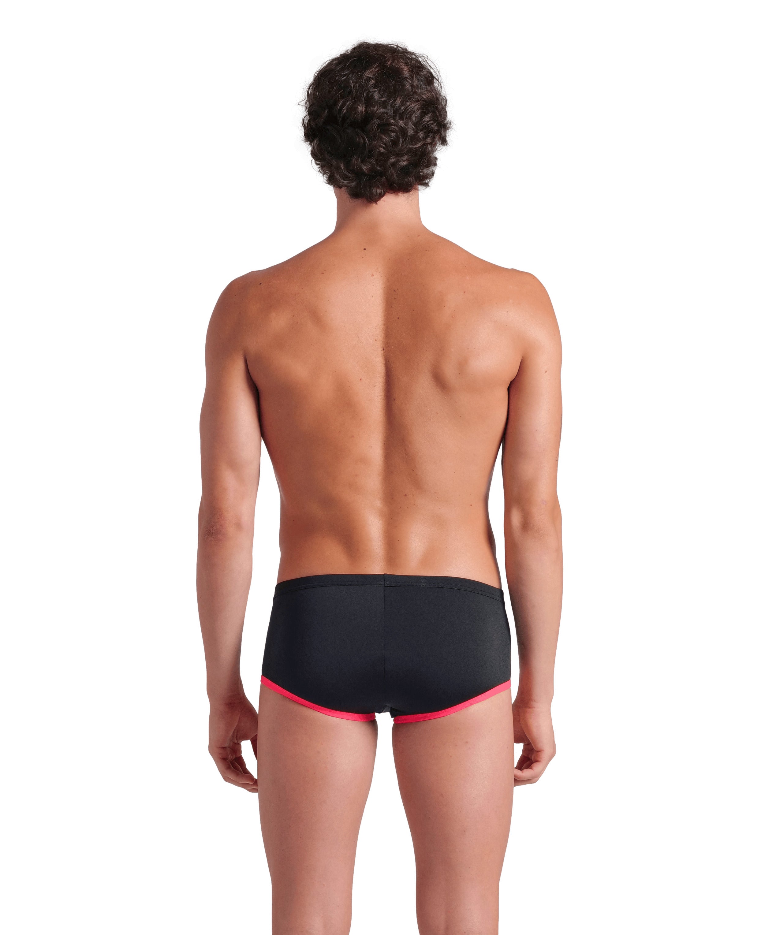 ARENA Men One Low Waist Short Big Logo Black Fluo Red 008549 559 ARENA Men One Low Waist Short Big Logo Black Fluo Red 008549 559