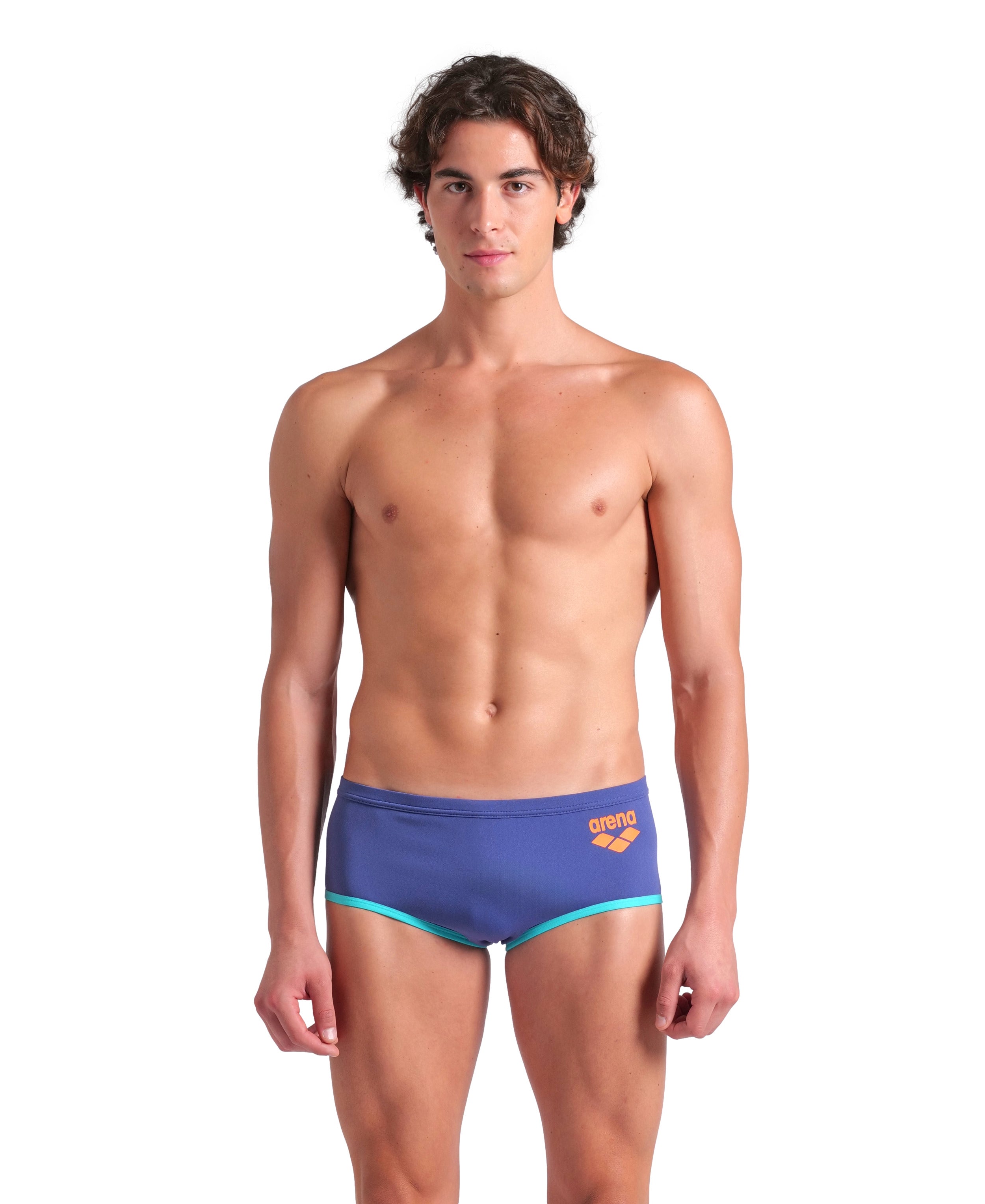 ARENA Men One Low Waist Short Big Logo Future Dusk Water 008549 889 ARENA Men One Low Waist Short Big Logo Future Dusk Water 008549 889