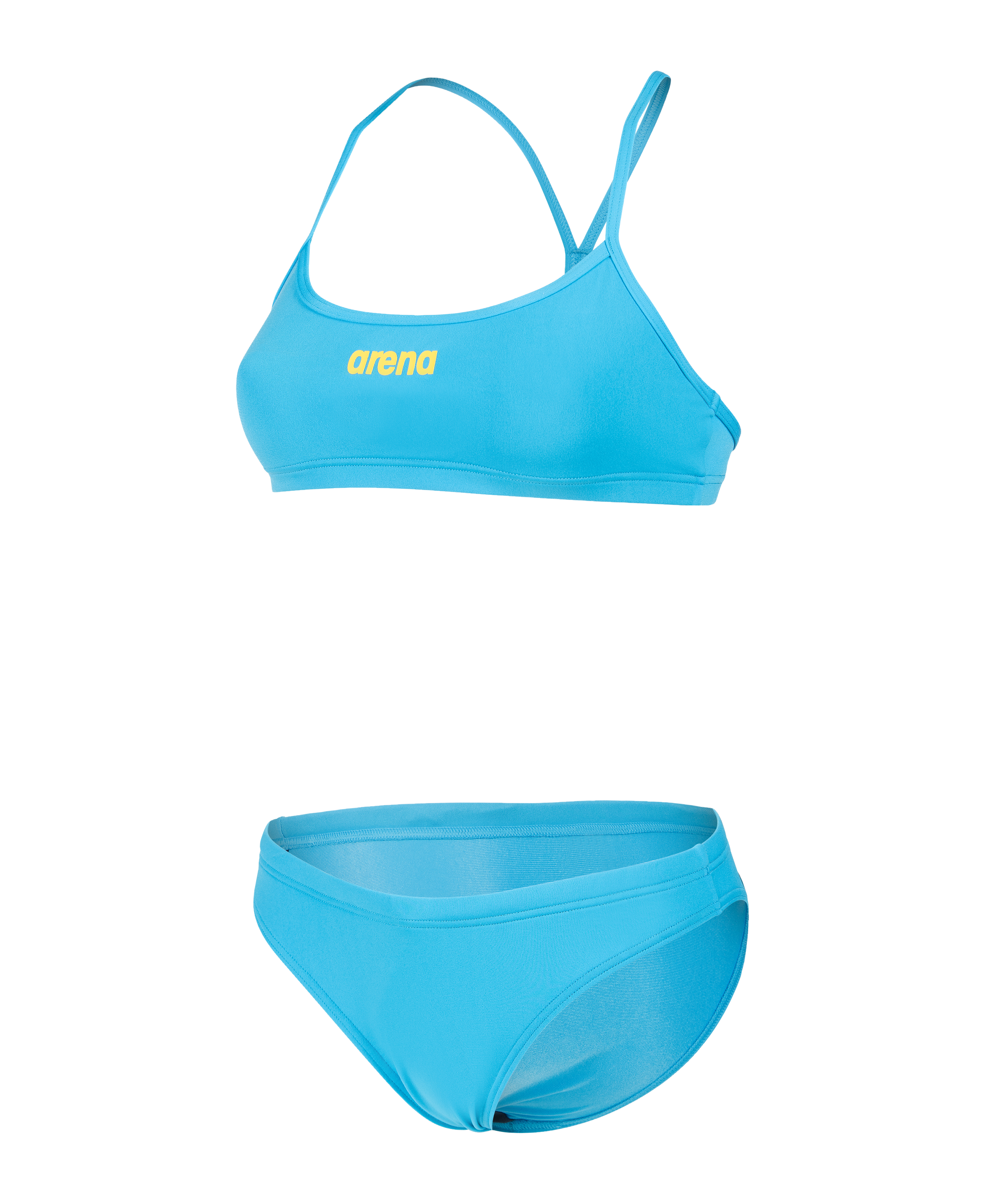 Arena Bikini Bandeau Solid Donna Turquoise Yellow Star 008818 802 Arena Bikini Bandeau Solid Donna Turquoise Yellow Star 008818 802