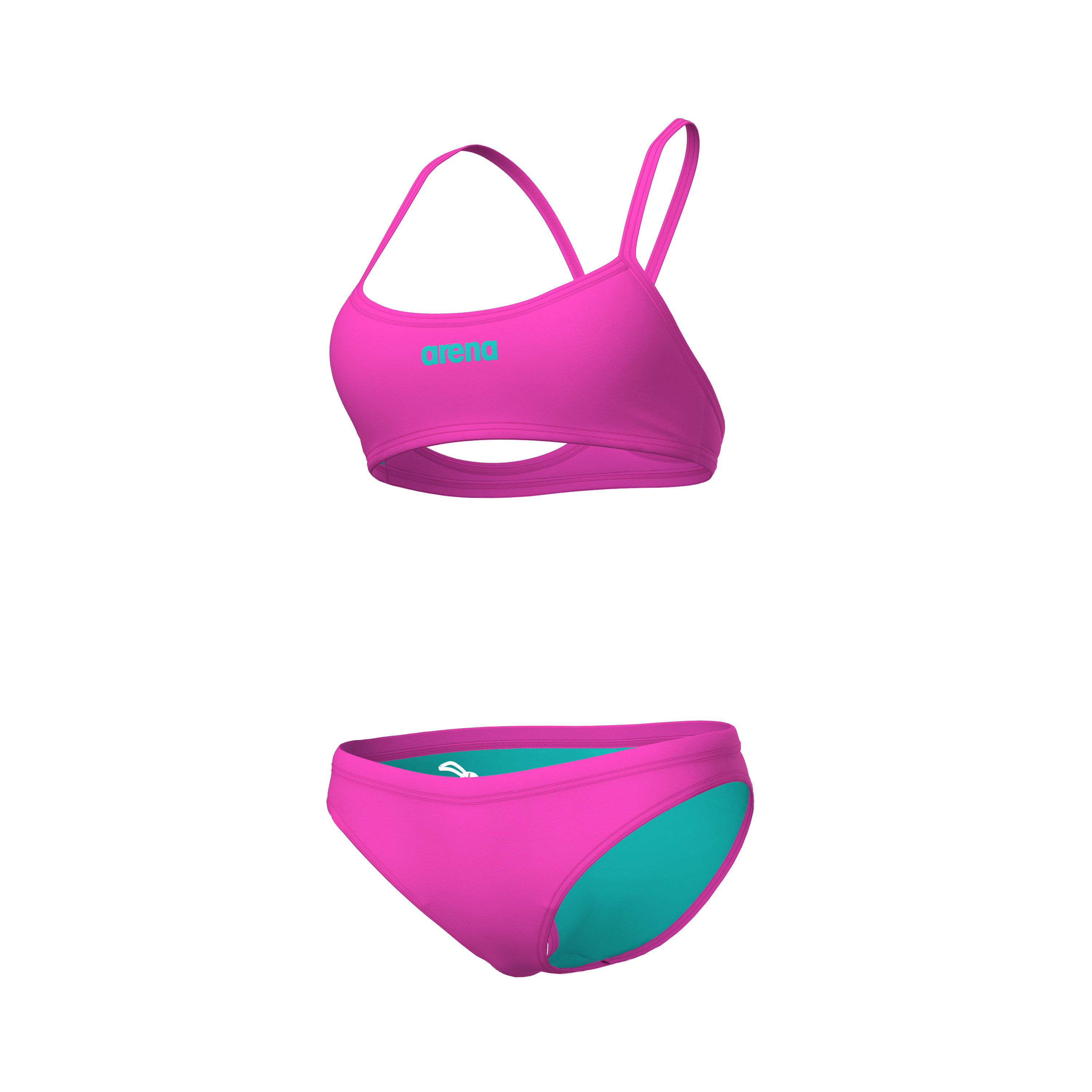 Arena Bikini Bandeau Solid Donna Shoking Pink Water 008818 907 Arena Bikini Bandeau Solid Donna Shoking Pink Water 008818 907