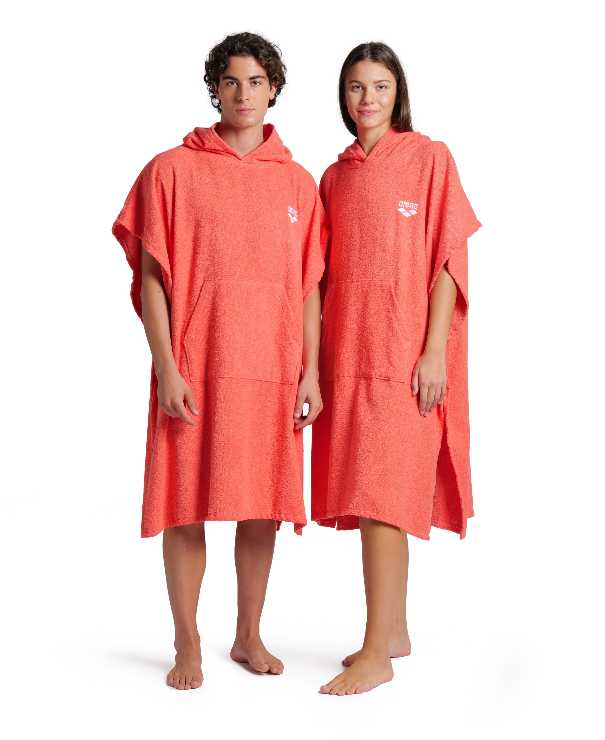 ARENA Accappatoio Poncho 009651 300 Calypso Coral White ARENA Accappatoio Poncho 009651 300 Calypso Coral White