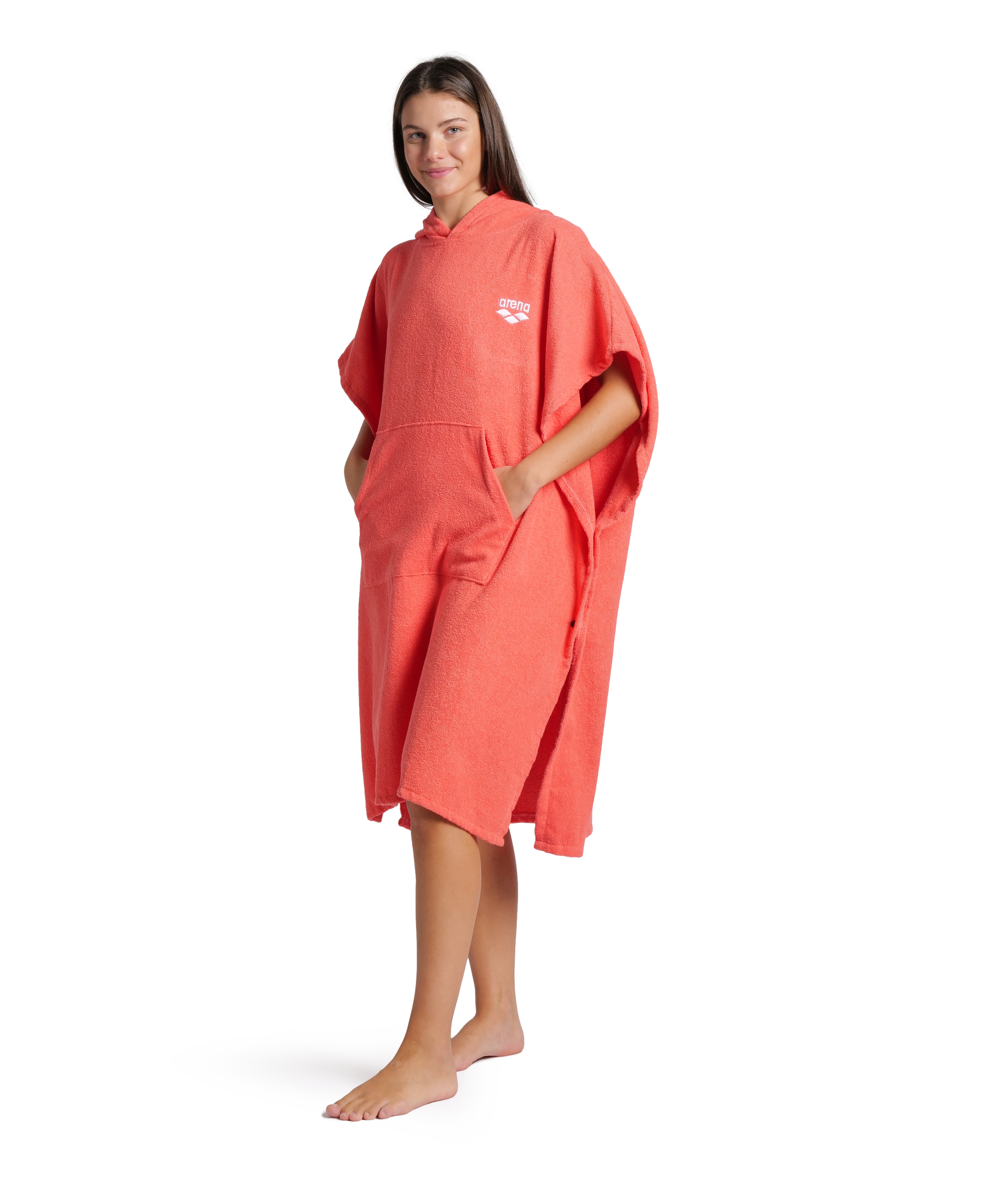 ARENA Accappatoio Poncho 009651 300 Calypso Coral White ARENA Accappatoio Poncho 009651 300 Calypso Coral White