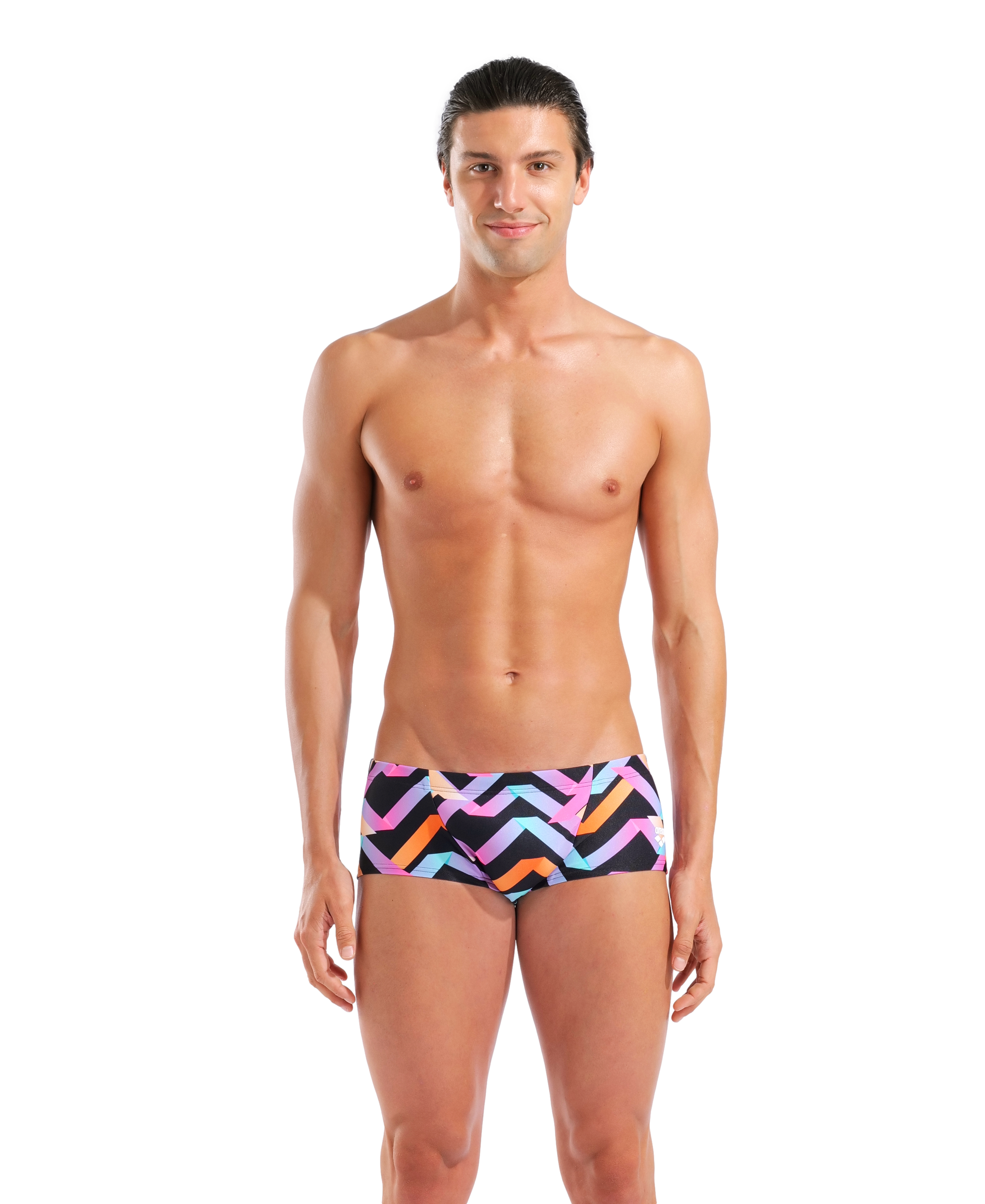 ARENA Men Texture Swim Low Waist Short Black Multi 010731 550 ARENA Men Texture Swim Low Waist Short Black Multi 010731 550