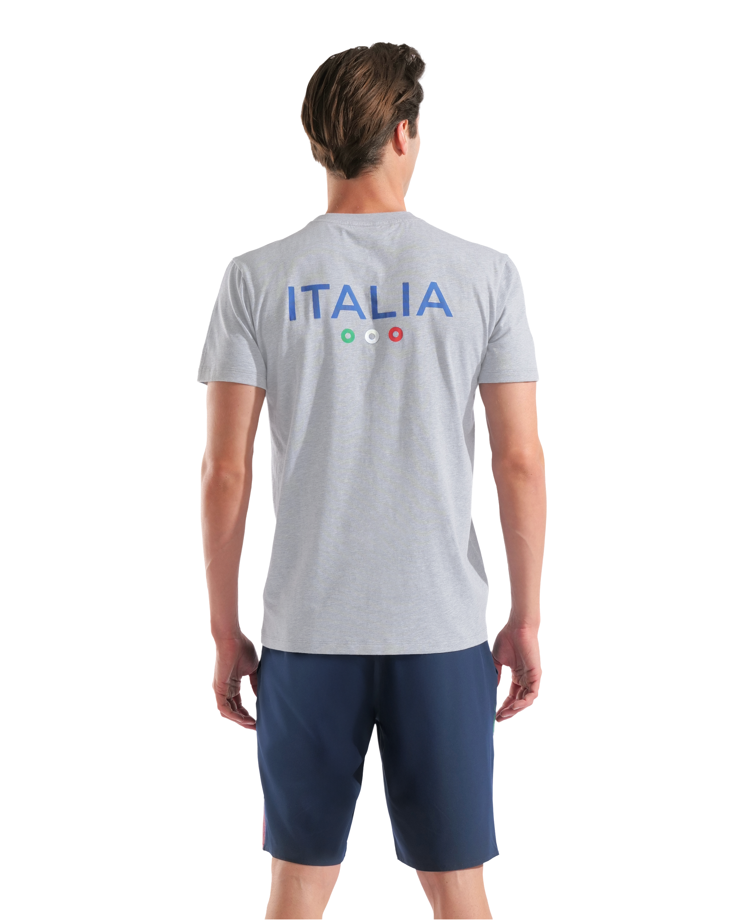 ARENA T-Shirt Italia FIN Team Stripe 010958 550 Medium Grey Melange Italia ARENA T-Shirt Italia FIN Team Stripe 010958 550 Medium Grey Melange Italia