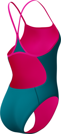 SPEEDO Woman SOLID TURNBACK 00540002 Denim Flare Pink SPEEDO Woman SOLID TURNBACK 00540002 Denim Flare Pink