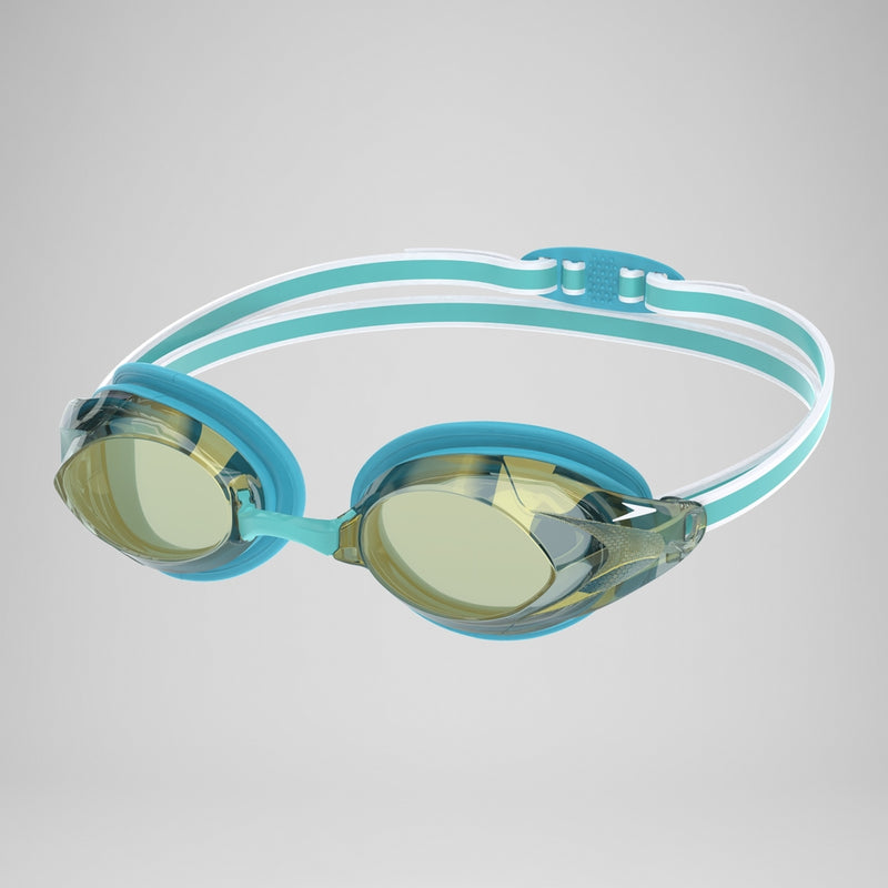 SPEEDO Goggles VANQUISHER 3.0 MIRROR WOMEN 004736 15063 Blue Gold