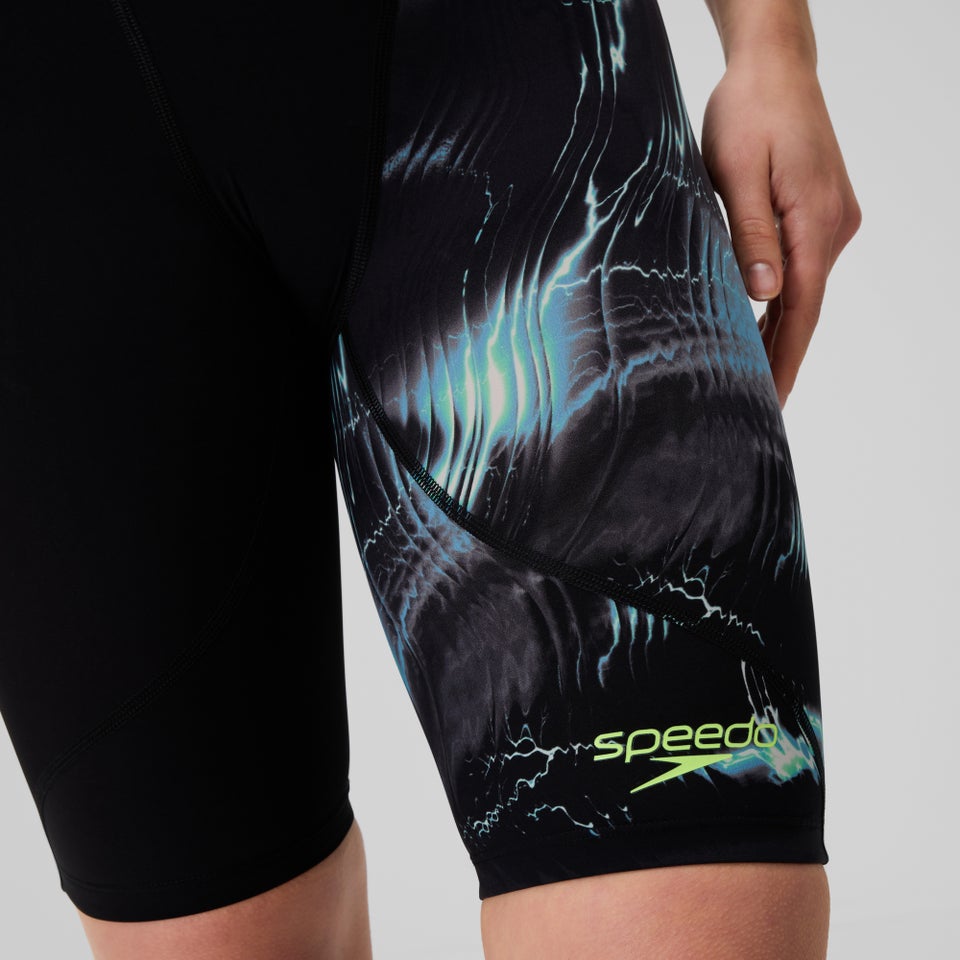 SPEEDO Fastskin Junior LZR Ignite Kneeskin Open Back 13439 19224 Black Gray SPEEDO Fastskin Junior LZR Ignite Kneeskin Open Back 13439 19224 Black Gray