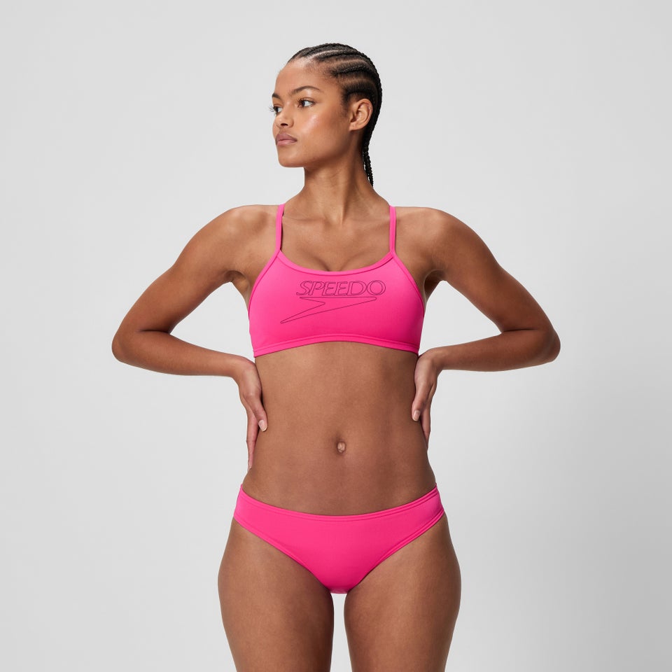 SPEEDO Woman Endurance+ Logo Thin Strap Bikini A000119006 Pink SPEEDO Woman Endurance+ Logo Thin Strap Bikini A000119006 Pink