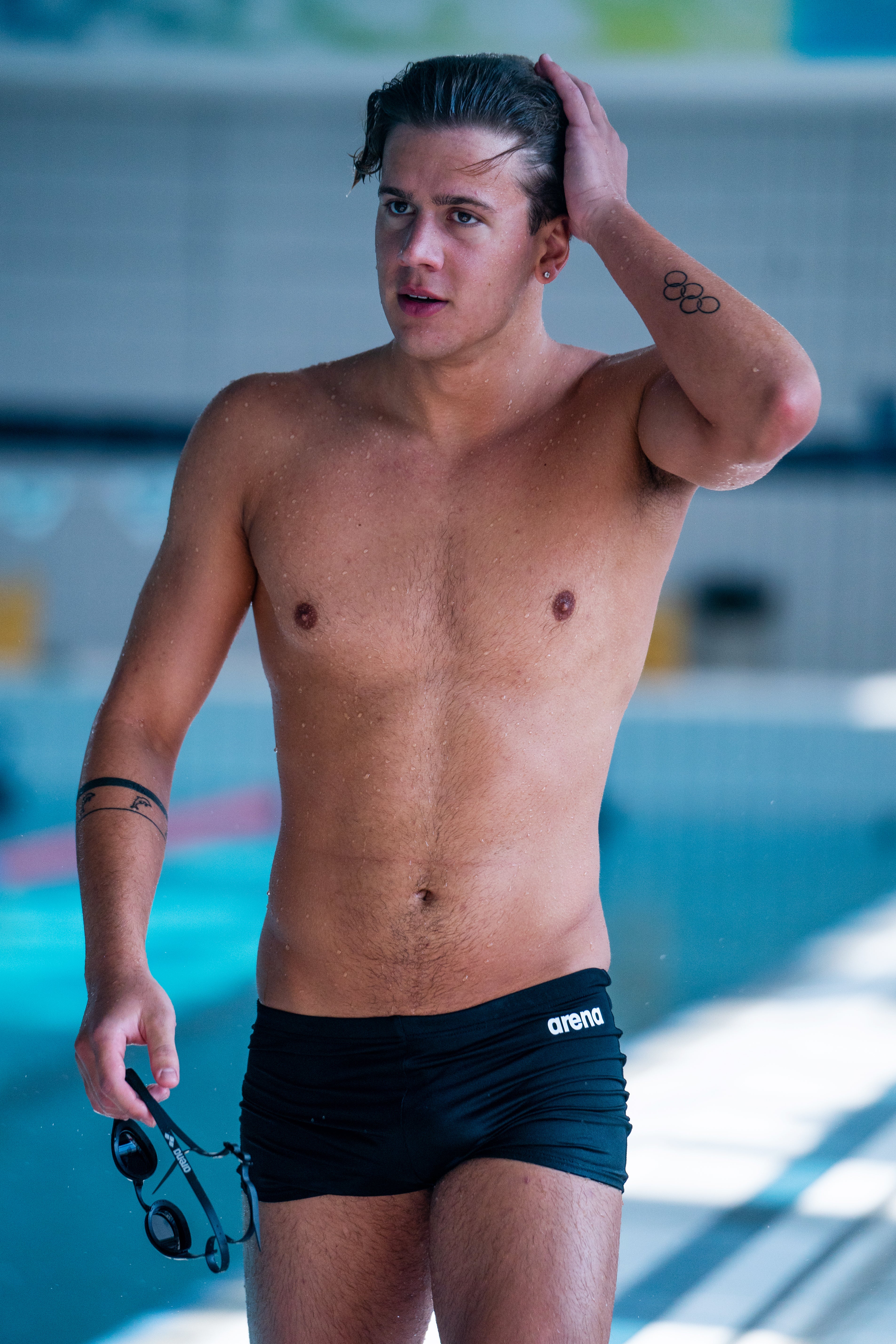 ARENA Men's Team Swim Low Waist SHORT Solid 004775 550 Black White ARENA Men's Team Swim Low Waist SHORT Solid 004775 550 Black White