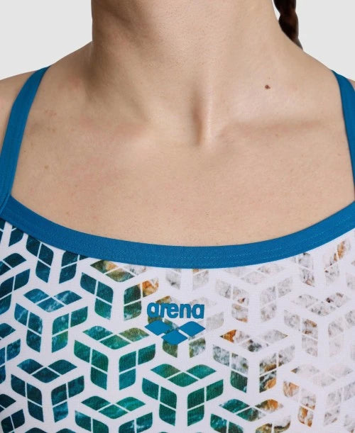 ARENA Woman One Piece Planet Water Challenge Back 006730 ARENA Woman One Piece Planet Water Challenge Back 006730