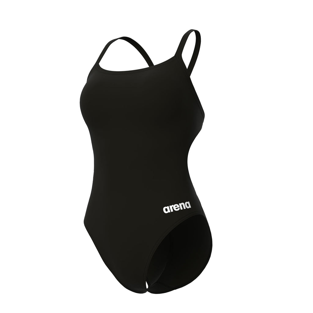 Maillot De Bain Une Pièce Femme Arena Swim Tech Solid - Résistant Au Chlore, Écologique MaxLife Eco, Dos Découvert