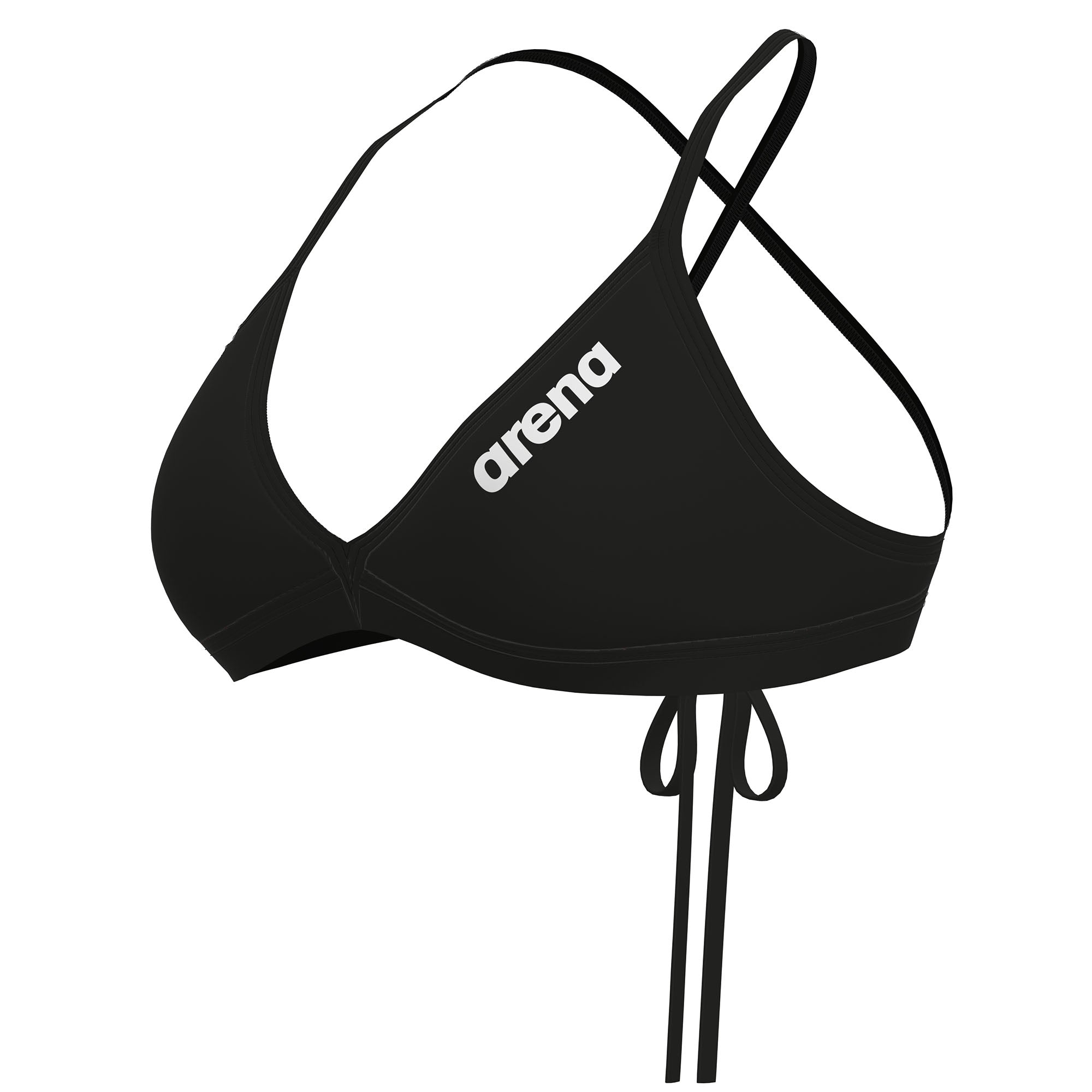 Arena Tie Back Solid donna Swim Top 004768 550 Black White Top bikini Solid Tie-Back nero donna