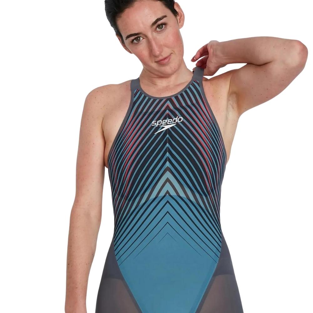 SPEEDO Woman Open Back Competition LZR PURE VALOR 11978 H147 Grey/Blue SPEEDO Woman Open Back Competition LZR PURE VALOR 11978 H147 Grey/Blue