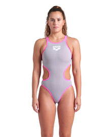 ARENA Woman One Piece ONE BIGLOGO 001198 592 Sea Foam Fluo Pink