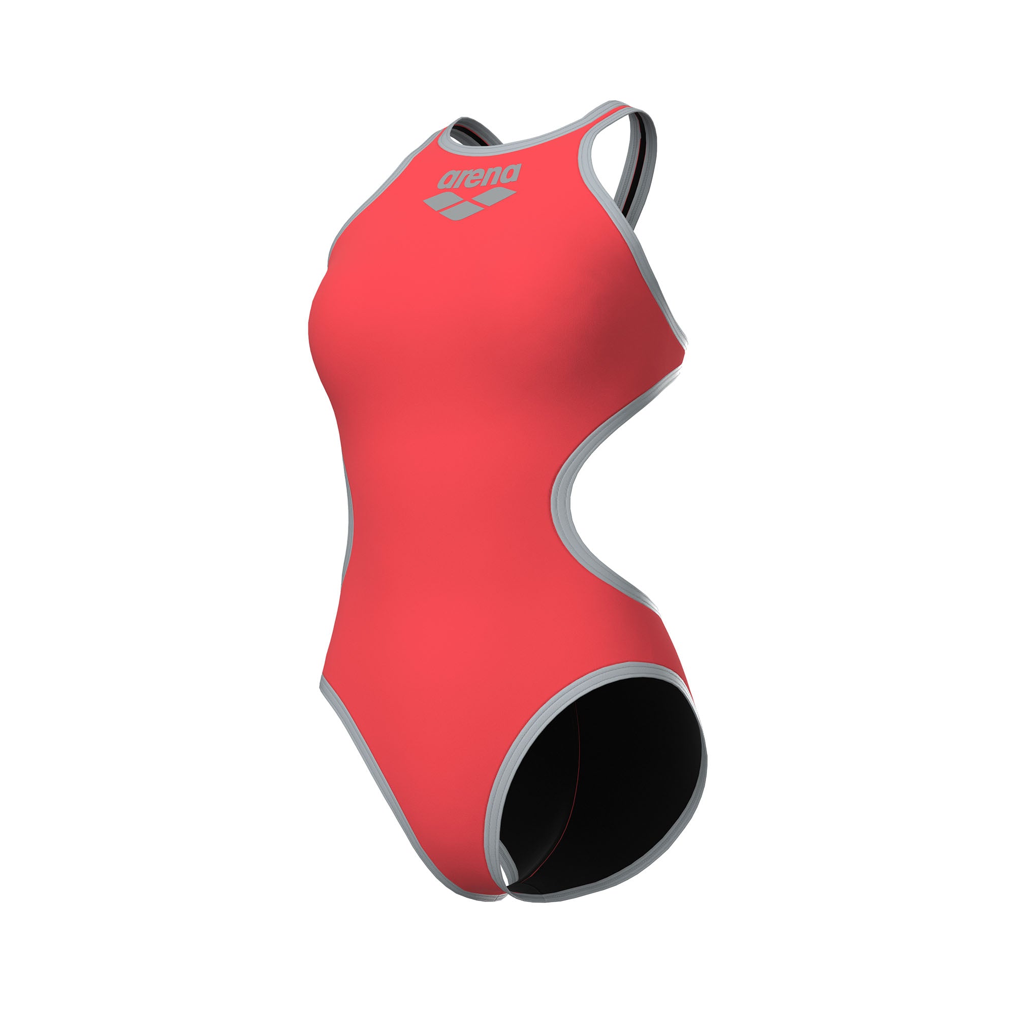 ARENA Woman One Piece ONE BIGLOGO 001198 450 Fluo Red Silver
