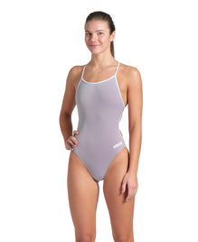 ARENA  WOMEN'S  Swimsuit Lace Back Solid  Sea Foam White 004651 590