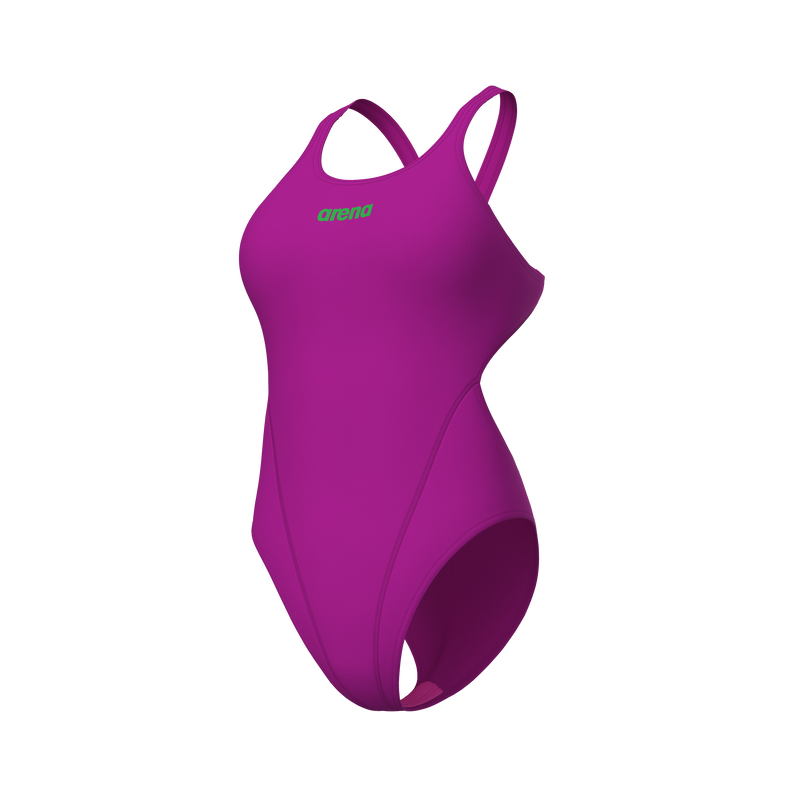ARENA Women s Team Swimsuit Tech Solid Very Fuchsia Team Green 004763 906