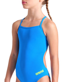 ARENA Girl One-Piece TEAM CHALLENGE SOLID Blue River Artic Lime 004765 860