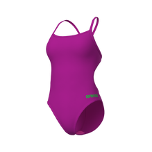 ARENA  WOMEN'S TEAM Swimsuit Swim TECH Solid Very Fuchsia Team Green 004766 906