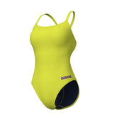 ARENA  WOMEN'S TEAM Swimsuit Swim TECH Solid Soft Green 004766 650