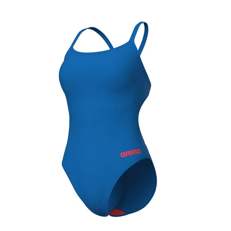 ARENA  WOMEN'S TEAM Swimsuit Swim TECH Solid Blue RIVER 004766 800