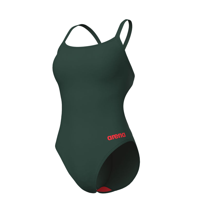 ARENA  WOMEN'S TEAM Swimsuit Swim TECH Solid Dark Sage 004766 900