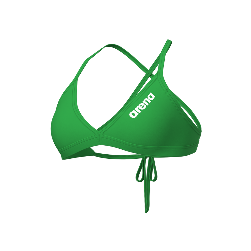 Arena Tie Back Solid donna Swim Top 004768 610 Team Green