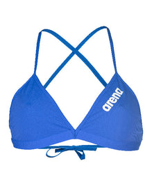 Arena Tie Back Solid donna Swim Top 004768 720 Royal White