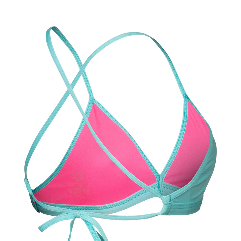 Arena Tie Back Solid donna Swim Top 004768 890 Water Shocking Pink