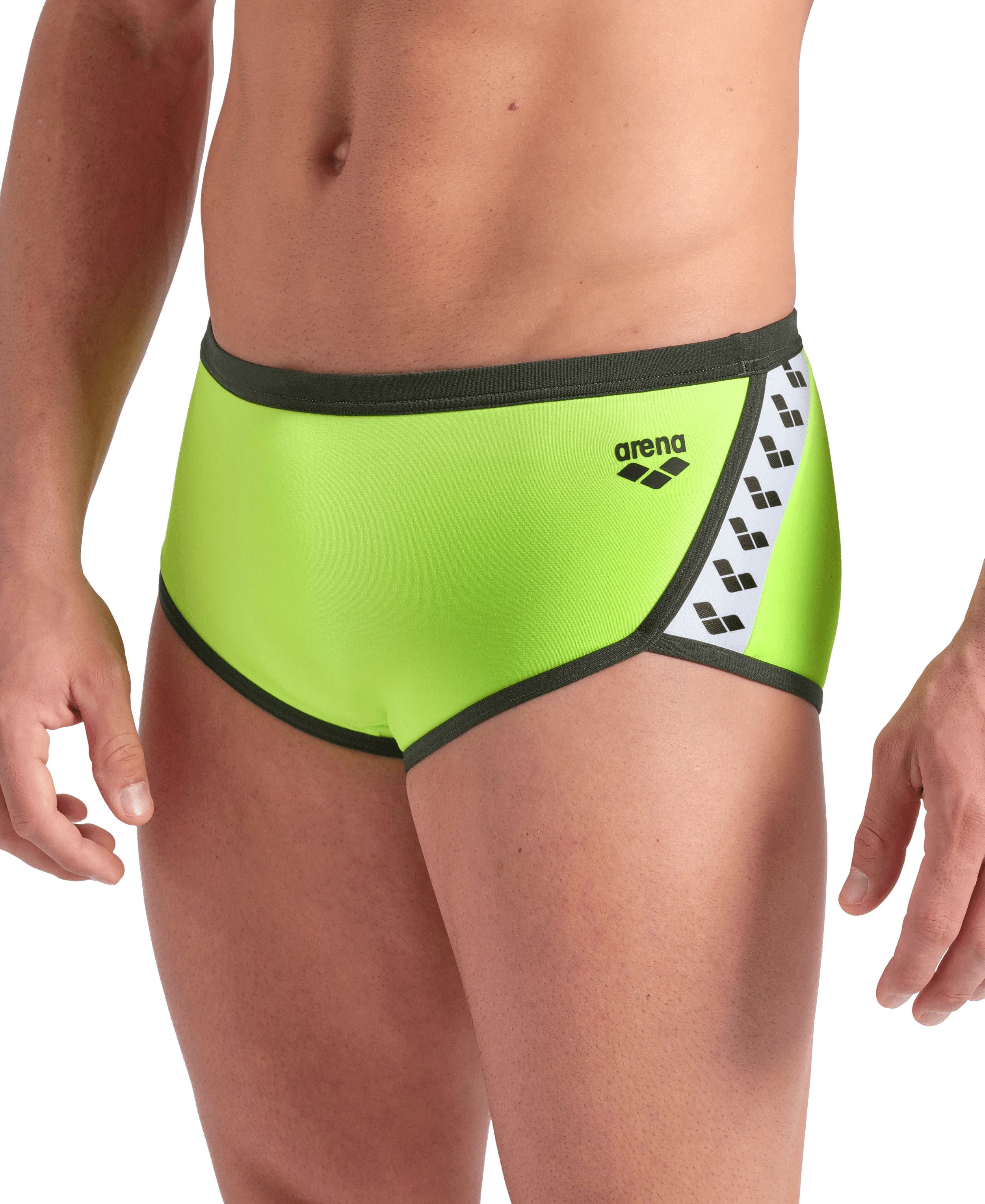 ARENA Man Low Waist Short ICONS SWIM SOLID  Artic Lime Dark Sage 005046 660