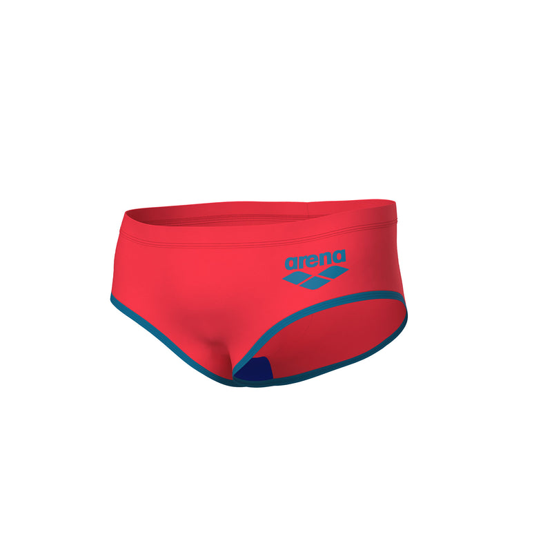 ARENA Men One Low Waist Short Big Logo Bright Coral Blue Cosmo 008549 980