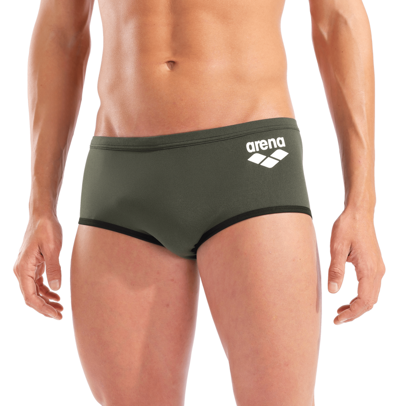 ARENA Men One Low Waist Short  Big Logo Dark Sage Black 008549 650